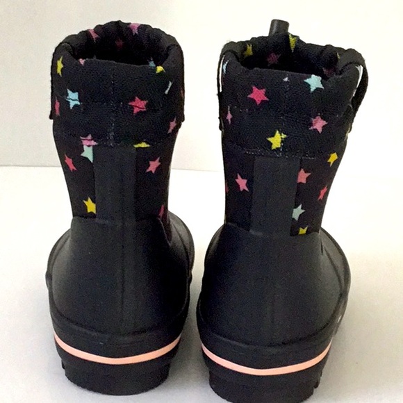 Cat & Jack Black Boots with Stars. Clean inside & Out. Rain, Outdoor, Winter. - Picture 3 of 5